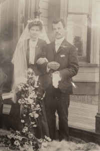 James and Ellen Ross at their wedding, 1904