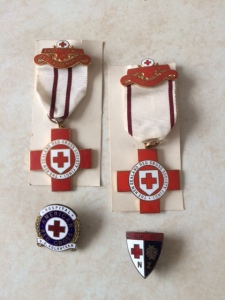 Christina's Red Cross Medals - awarded for her proficiency in Nursing, First Aid and Hospital Volunteer Work